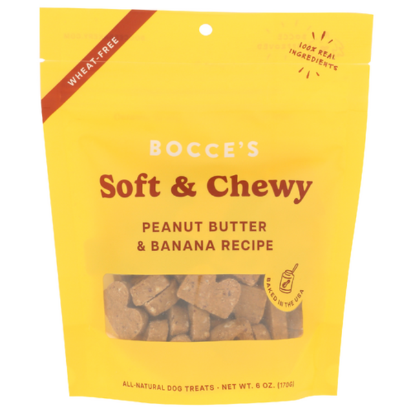 Bocces Bakery Peanut Butter & Banana Soft & Chewy Dog Treats