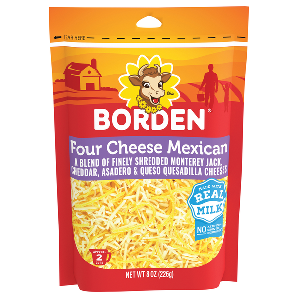 Borden Finely Shredded Cheese, Four Cheese Mexican