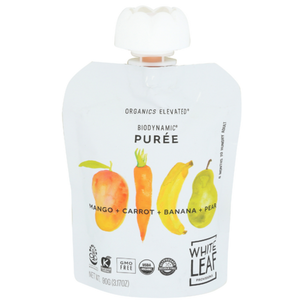 White Leaf Provisions Organic Mango + Carrot + Banana + Pear Baby Food