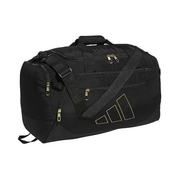 adidas Defender 5 Duffel Bag, Small - Black & Gold Metallic