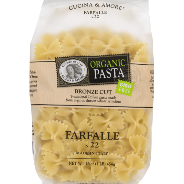Cucina & Amore Organic Pasta Farfalle Bronze Cut N. 22 (16 oz) Instacart