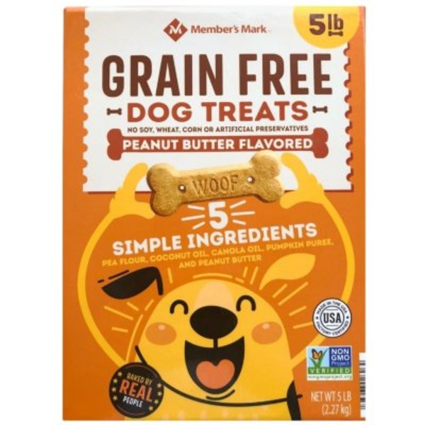 Member's Mark Grain Free Peanut Butter Flavored Dog Treats Same