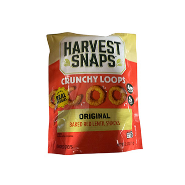 Harvest Snaps Crunchy Loops Baked Original Red Lentil Snacks