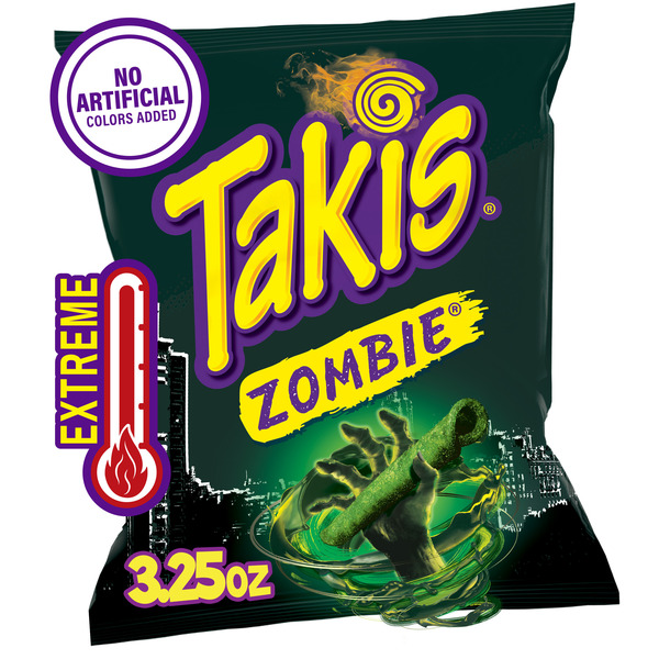 Takis Zombie 3.25 oz Snack Size Bag, Habanero & Cucumber Flavored