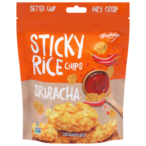 Woodridge Snacks Sriracha Sticky Rice Chips