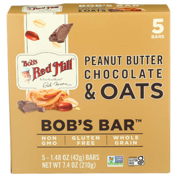 Bob's Red Mill Peanut Butter Chocolate & Oats Bob's Bar 5 Pack
