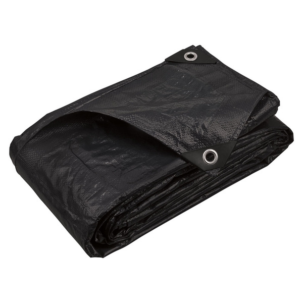 Gardenline Medium Duty Tarps, Black, 9 ft x 12 ft Same-Day