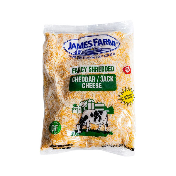 James Farm - Fancy Shredded Cheddar Jack Cheese - 5 lbs