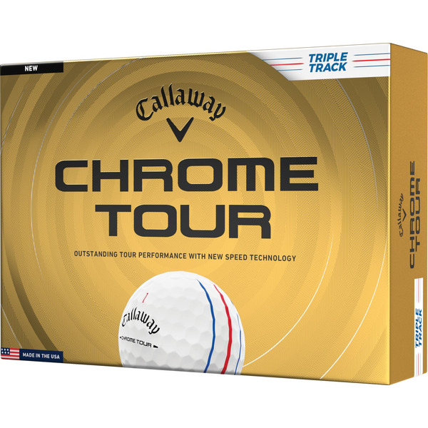 Callaway 2026 Chrome Tour Triple Track Golf Balls - White