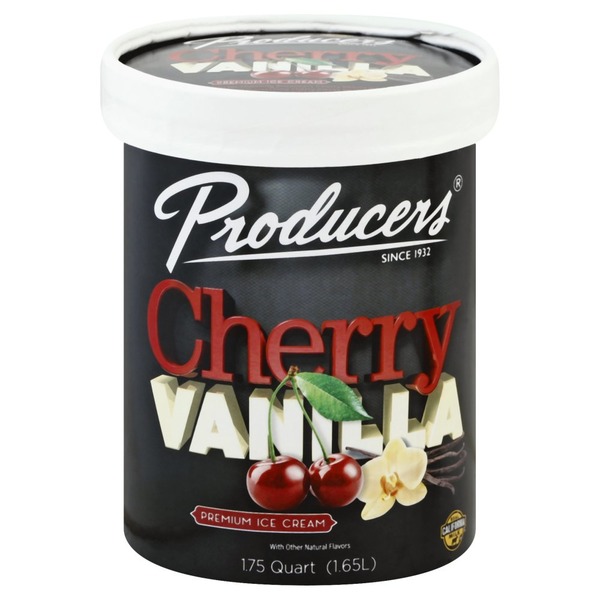 Producers Ice Cream, Premium, Cherry Vanilla (1.75 qt) Instacart