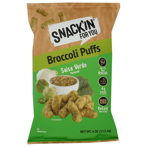 Snackin For You Broccoli Puffs Salsa Verde Flavored Same-Day