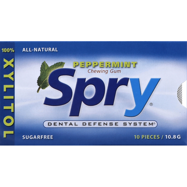 Spry Chewing Gum, Sugarfree, Peppermint Same-Day Delivery