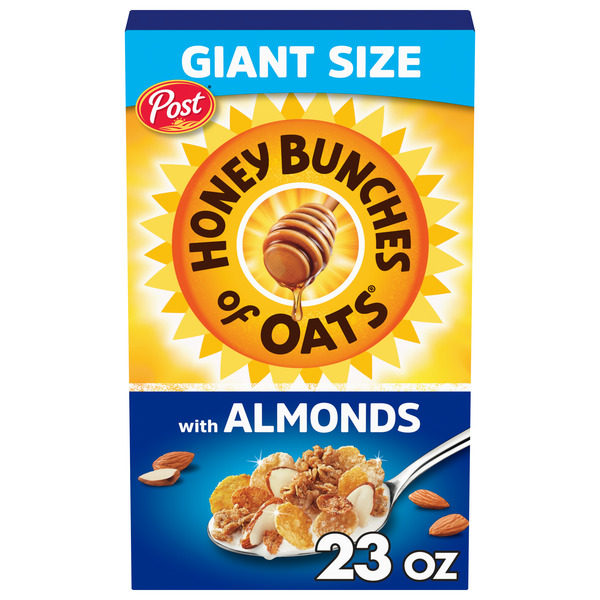 Post Honey Bunches of Oats Honey Bunches of Oats with Almonds Breakfast Cereal, Heart Healthy, Large Box,