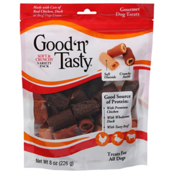 Good 'n' Tasty Dog Treats, Gourmet, Soft & Crunchy, Variety Pack