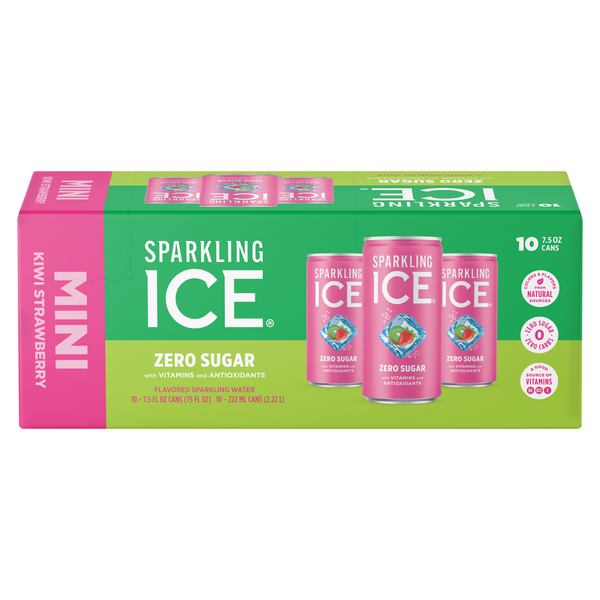 Sparkling Ice® Zero Sugar Kiwi Strawberry Mini Sparkling Water