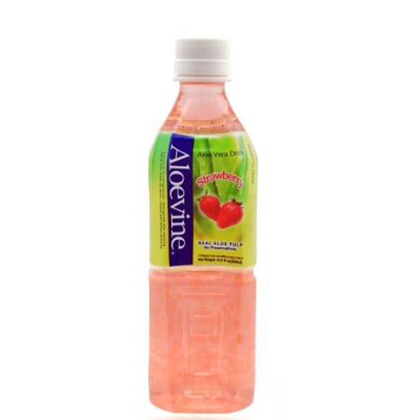 Aloevine - Aloe Vera Drink with Strawberry- 10/16.9 oz plastic bottles