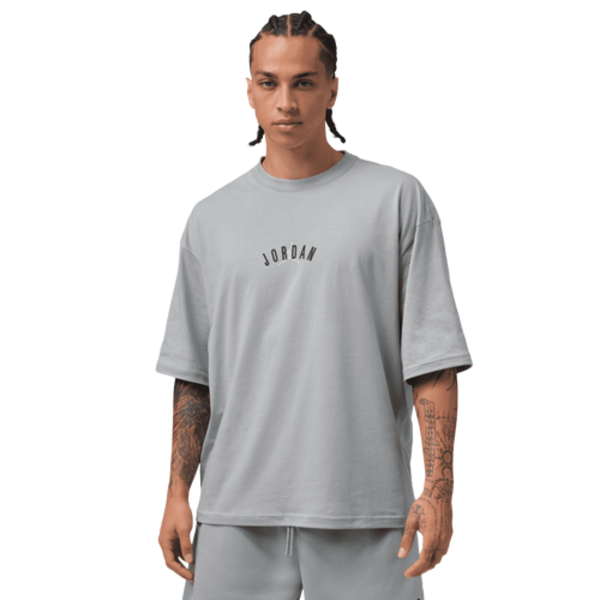 Jordan Men's Back Stretch Oversized Short Sleeve Crew, XXL - White/Wolf Grey