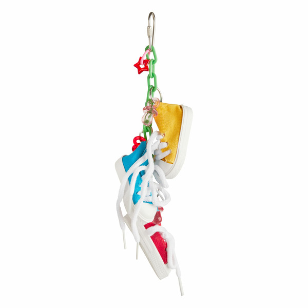 You & Me 10" x 2" Sneakers on a Line Bird Toy
