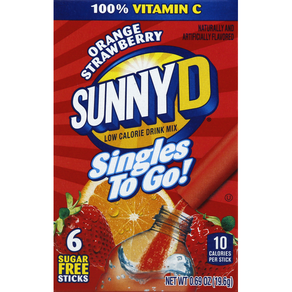 SunnyD Drink Mix, Low Calorie, Orange Strawberry Same-Day Delivery