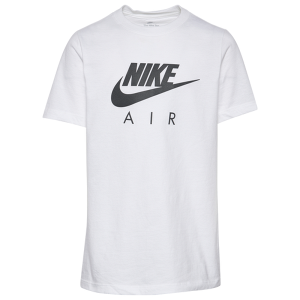 Nike Boys' Air Logo T-Shirt, S - White/Black