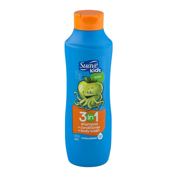 Suave 3 In 1 Shampoo Conditioner Body Wash Apple 22 5 Fl Oz