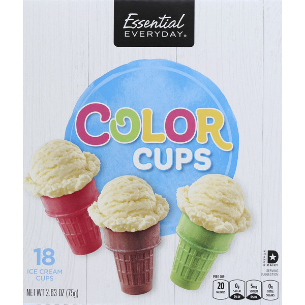 Essential Everyday Ice Cream Cups - 18 ea Same-Day Delivery