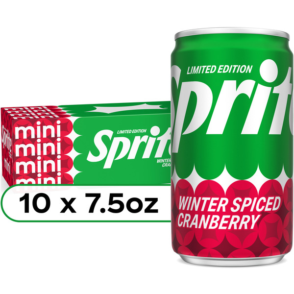 Sprite Winter Spiced Cranberry Caffeine Free Soda Fridge Pack Mini