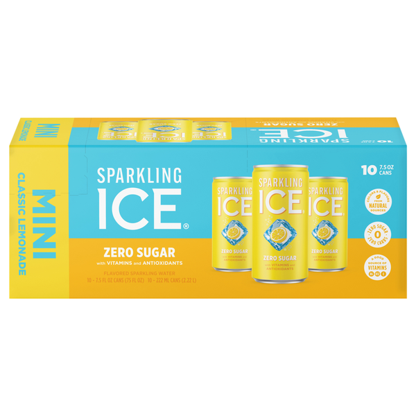 Sparkling Ice® Zero Sugar Classic Lemonade Mini Sparkling Water