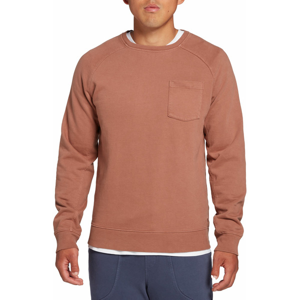 VRST Men's Washed Twill Terry Crewneck Pullover