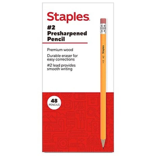 TRU RED TR58560 2.2 mm #2 Medium Lead Pre-Sharpened Wooden Pencil