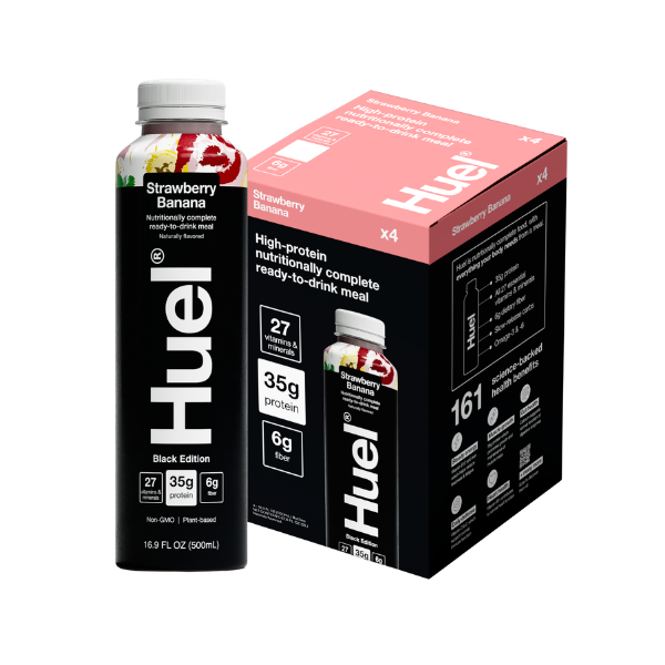 Huel Black Edition Strawberry Banana High Protein Meal Replacement
