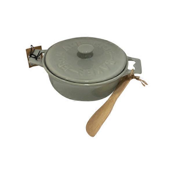 Creative Co-Op Stoneware Brie Cheese Baker - Thumbnail 3