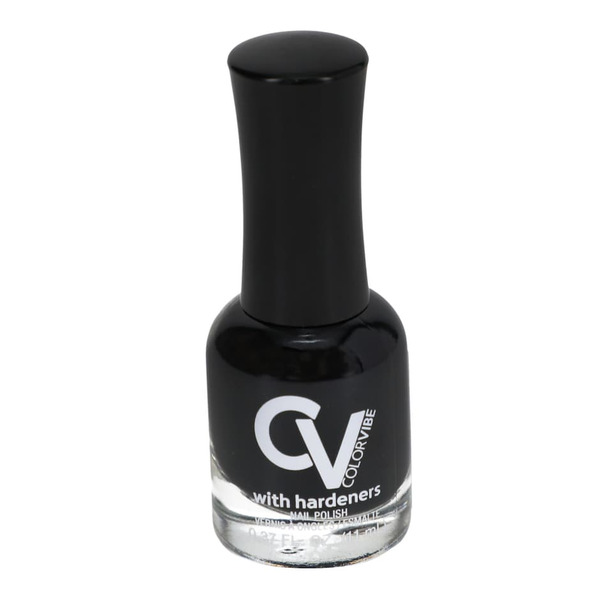 L.A. COLORS Color Vibe Nail Polish With Hardeners - Back to Black
