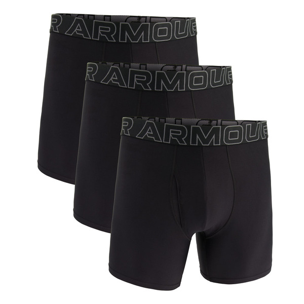 Under Armour Men's Performance Tech 6 Inch Boxer Briefs, Large - Black