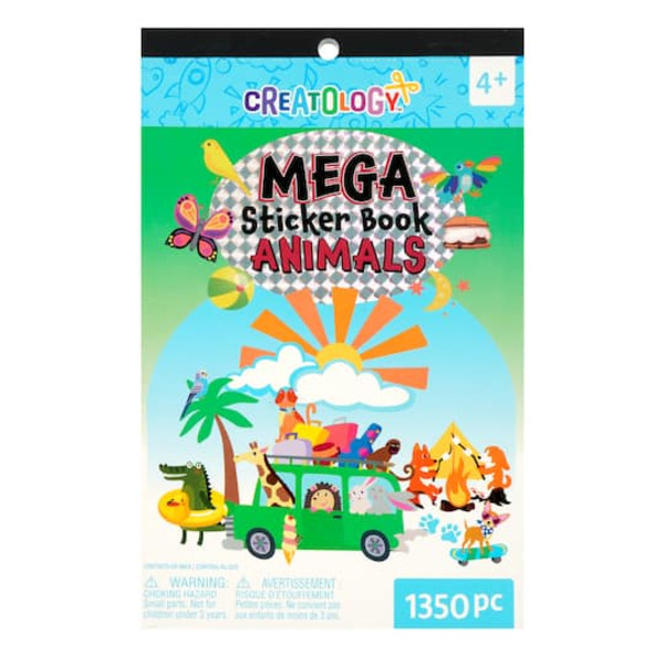 Michaels Creatology Animals Mega Sticker Book, 6 x 9.5 in Same-Day ...