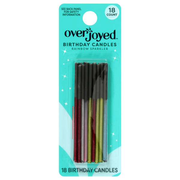 Overjoyed Birthday Candles, Rainbow Sparkler