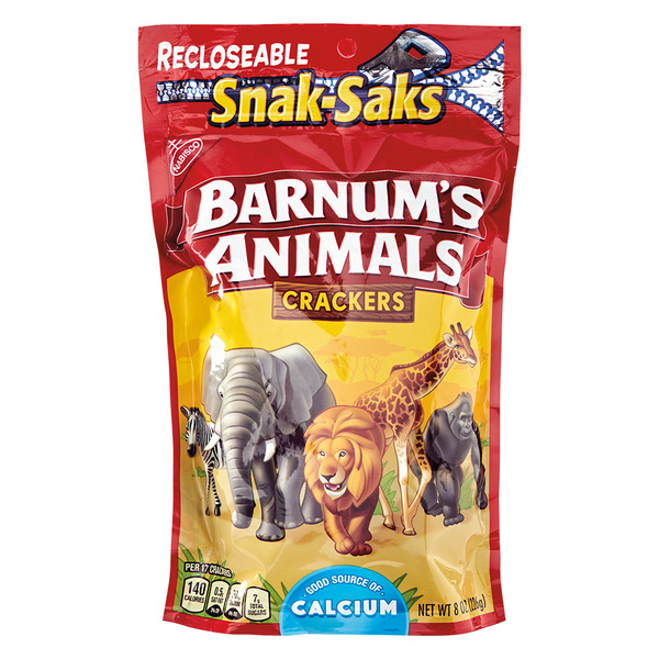 Nabisco Recloseable Snak-Saks Barnum's Animals Crackers
