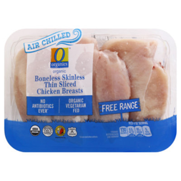 O Organics Air Chilled Thin Sliced Boneless Skinless Chicken Breast