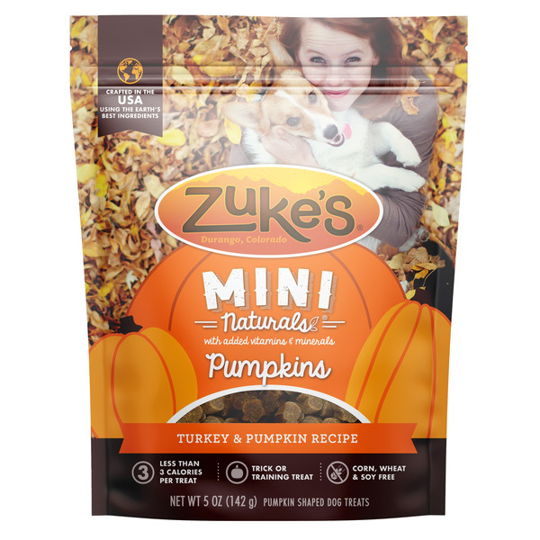 Zuke's Zuke’s Mini Naturals Dog Training Treats for Dogs of All Sizes, Pet Treats made with Real Turkey and Pumpkin, 5 oz. Resealable Pouch