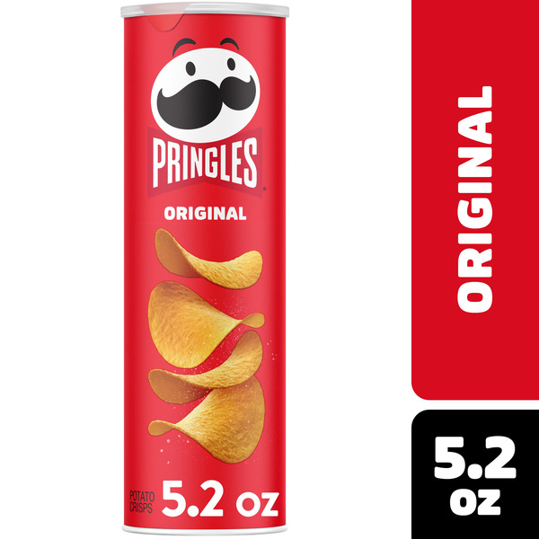 Pringles Original Potato Crisps Chips, Lunch Snacks, 5.2 oz