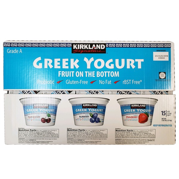 Kirkland Signature Greek Yogurt With Fruit, 15 x 6 oz (6 oz) from