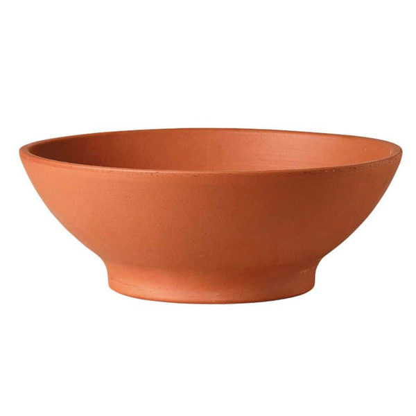 Vigoro Medium Terracotta Low Bowl Planter With Drainage Hole (12 In. L X 12 In. W X 6 In. H)