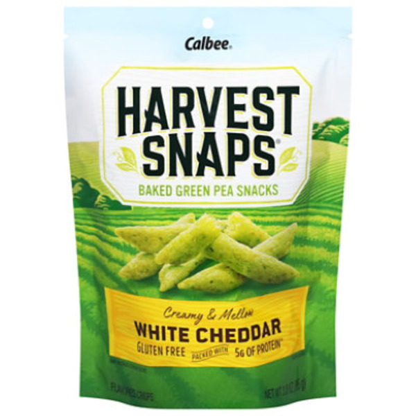 Harvest Snaps Baked Green Pea Snacks, White Cheddar