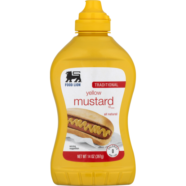 Food Lion Mustard, Yellow, Traditional, Bottle (14 oz) Instacart