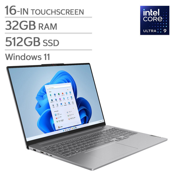 Lenovo Intel Core Ultra 9 Processor 185H, 32GB Memory, Windows 11, 512 GB SSD , Ideapad Pro 5i & 16" Touchscreen Oled Laptop