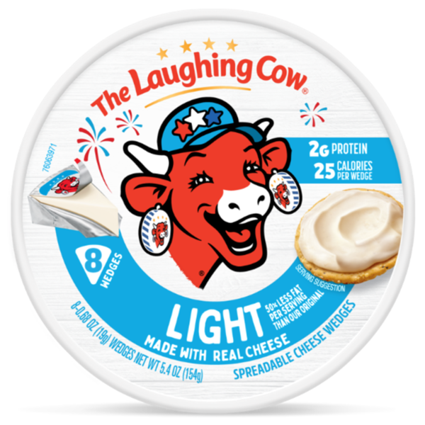 The Laughing Cow Creamy Light Spreadable Cheese Wedges