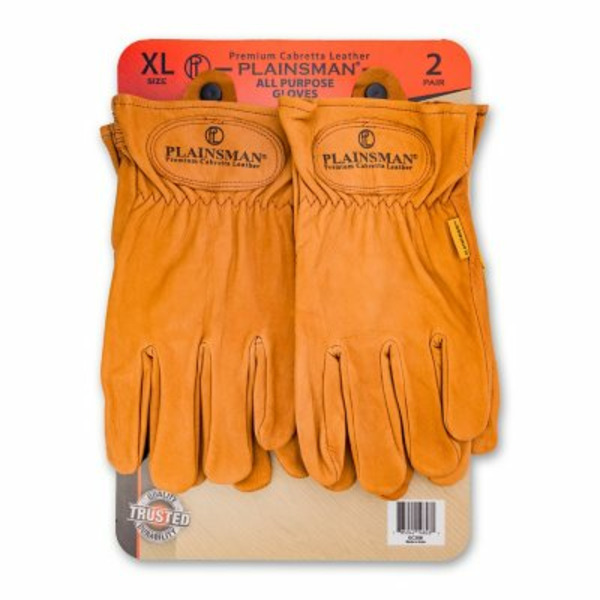 Plainsman Premium Cabretta Leather Gloves - Brown - XL Same-Day