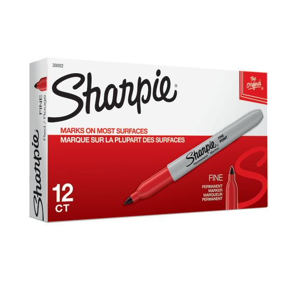 Sharpie 30002 Red Fine Point Permanent Marker