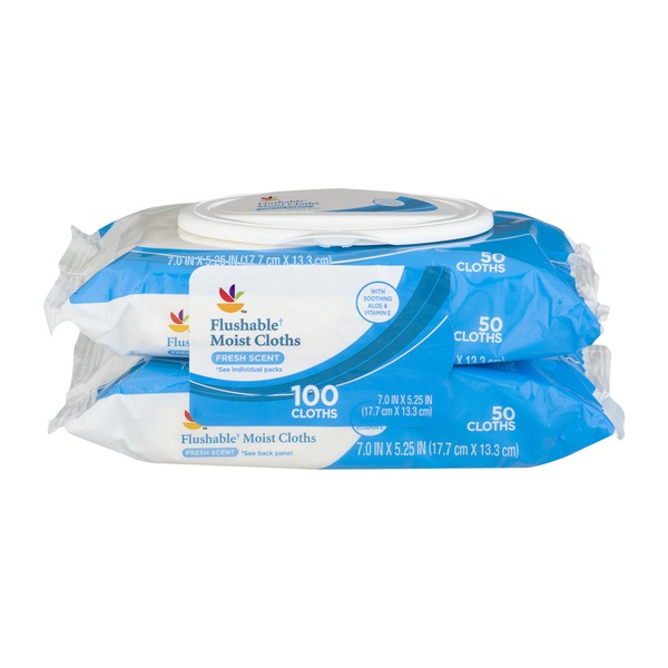 SB Flushable Moist Wipes Fresh 100 CT (100 ct) Instacart
