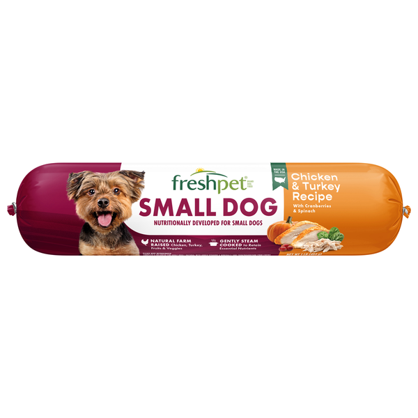 Freshpet Small Dog Fresh Chicken & Turkey Roll, Healthy & Natural Dog Food